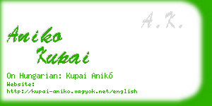 aniko kupai business card